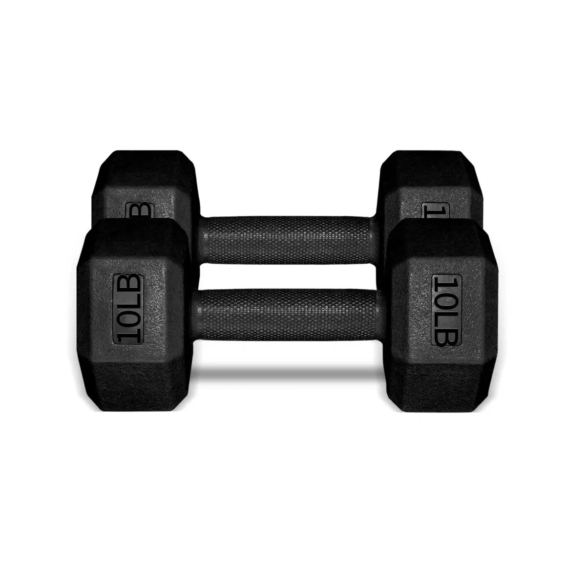 10 lb Dumbbells Pair Hand Weights Set of 2 Easy Grip Free Arm Weights for Men