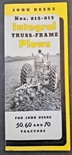 John Deere - No. 812-813 Integral Truss Frame Plows Dealer Sales Brochure - 1954