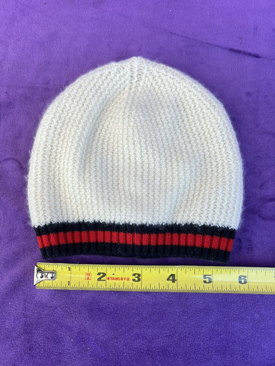 GUCCI Cashmere Baby Kids Beanie Hat White 1-6 moths | eBay