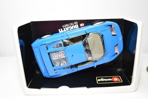 B39 1:18 BBURAGO BURAGO 3035 BUGATTI EB110 EB 110 1991 AZUL NUEVO EN CAJA - Imagen 12 de 19