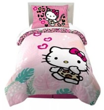 Hello Kitty Wild Jungle Kids 2pc Reversible Twin/Full Comforter Set-W13270974866