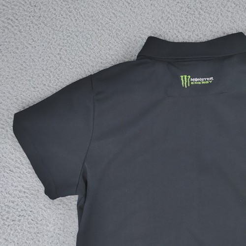 Monster Energy Drink Black Polo Shirt Womens Large Performance Golf Tennis - Picture 21 of 23