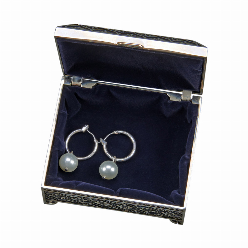 Квадратная шкатулка для драгоценностей никелированная 3 7290₽