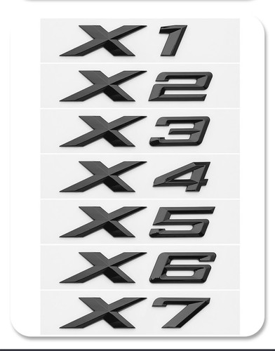 Car Letters Trunk Badge Sticker For BMW X1 E84 X2 F48 X3 E83 G01 F25 F26 G02 X5 - Foto 8 di 21