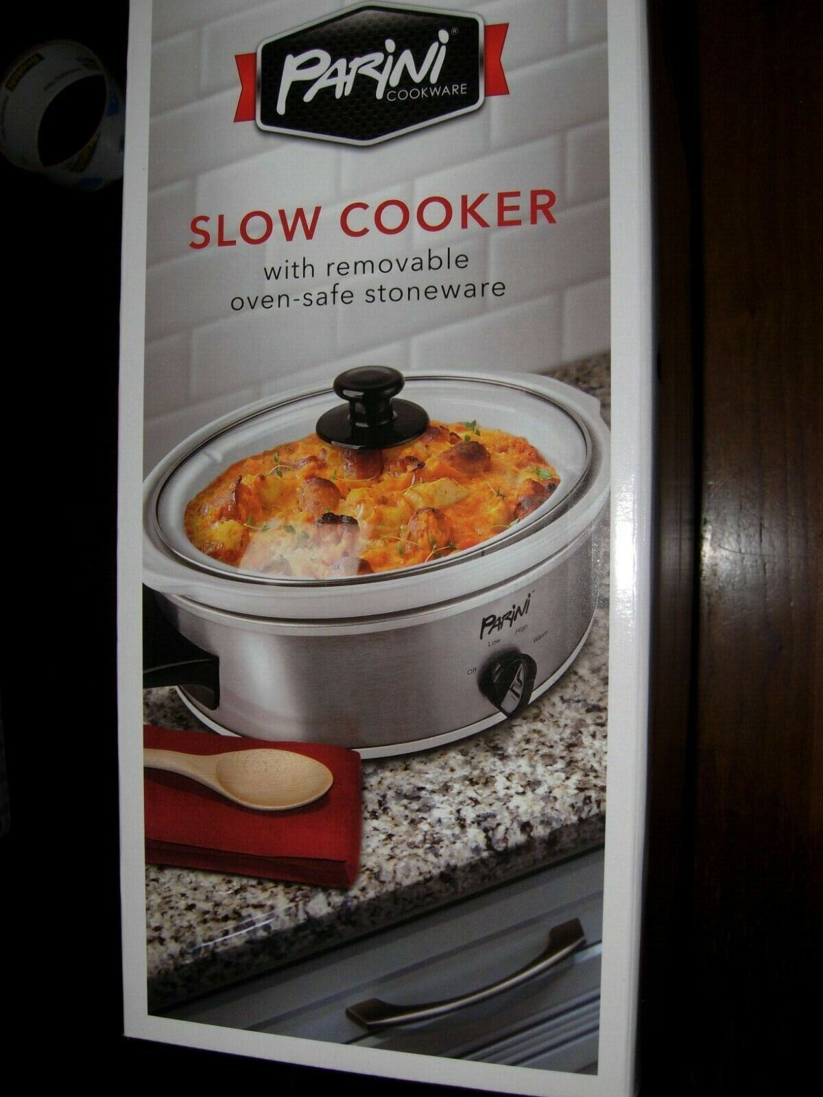 Parini Dual Compartment Slow Cooker Warmer Crock Pot 32 oz +Recipes Sealed