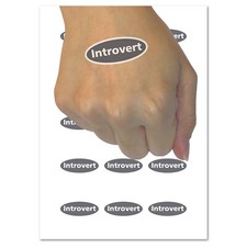 Introvert Antisocial Label Temporary Tattoo Water Resistant Fake Body Art Set
