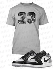 Graphic 23 Smoking Sneaker Tee Shirt To Match J1 Low Smoke Gray Pro Club Shaka T