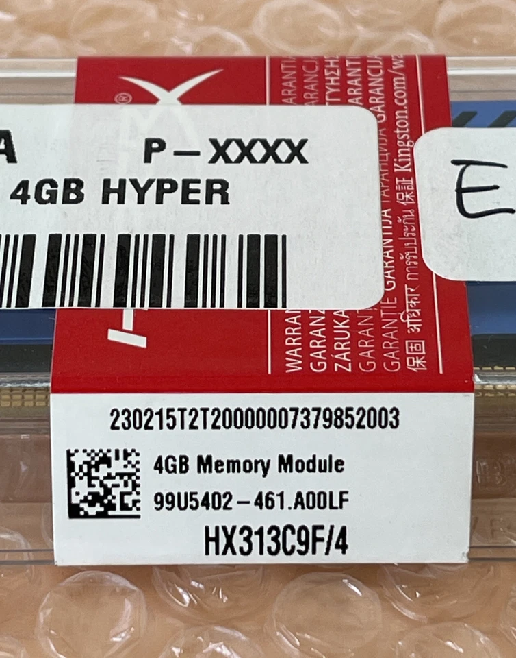 BRAND NEW-HYPERX Fury 4GB x4 DDR3 1333MHz HX313C9F/4 DIMM Gaming Ram 240pin 1.5v - Image 2 of 4