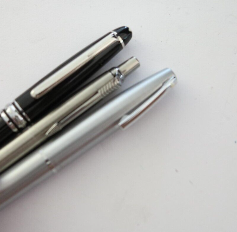 Sheaffer White Spot Fountain Pen & Mont Blanc and Parker Ballpoint Pens