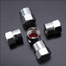 5pcs Car Chrome Copper Tire Tyre Dust Caps Wheel Air Valve Stem Screw Cover Lid