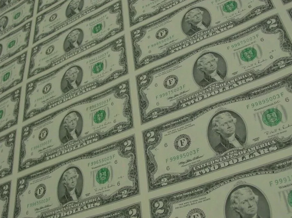 USA Uncirculated Sequential Two Dollar Bill $2 Banknote - One note UNC - Image 3 of 4