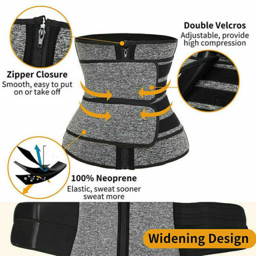 ON SALE!! Waist Trainer Body Shaper Slimmer Sweat Belt Tummy Control Band US - Picture 16 of 29