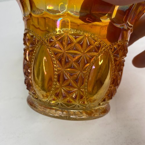 Imperial Carnival Glass Domed Candy Dish Marigold Beaded Jewel Vintage MCM - Picture 12 of 15