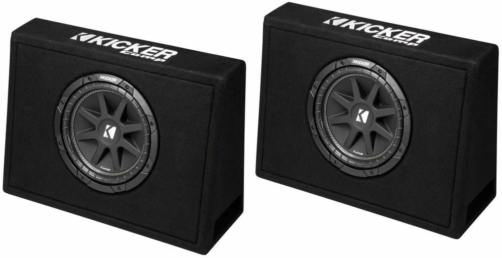 2 Сабвуфер Kicker 43TC104 Single 10 4-омной серии Comp загруженный в грузовой отсек 46490₽