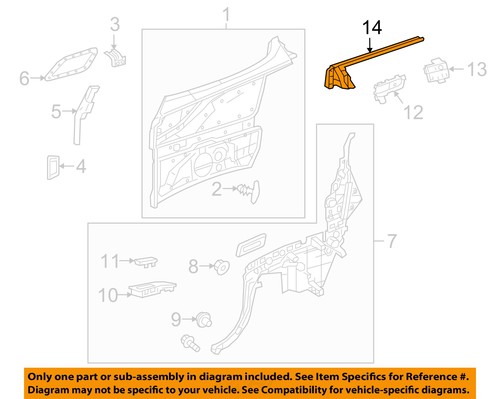 23780800 MERCEDES OEM INTERIOR TRIM-QUARTER PANEL-Belt Weather Strip Right ...