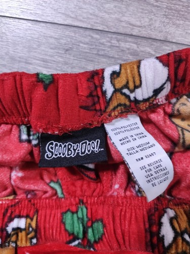 Scooby Doo Pajamas Adult Medium Red Christmas Lounge Pant PJs Xmas Gift Mens - Picture 2 of 6