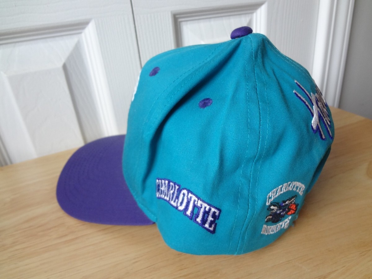 キャップ Charlotte Hornets twins enterprise Vintage NBA Charlotte Hornets Snapback Cap Hat 80s 90s Twins