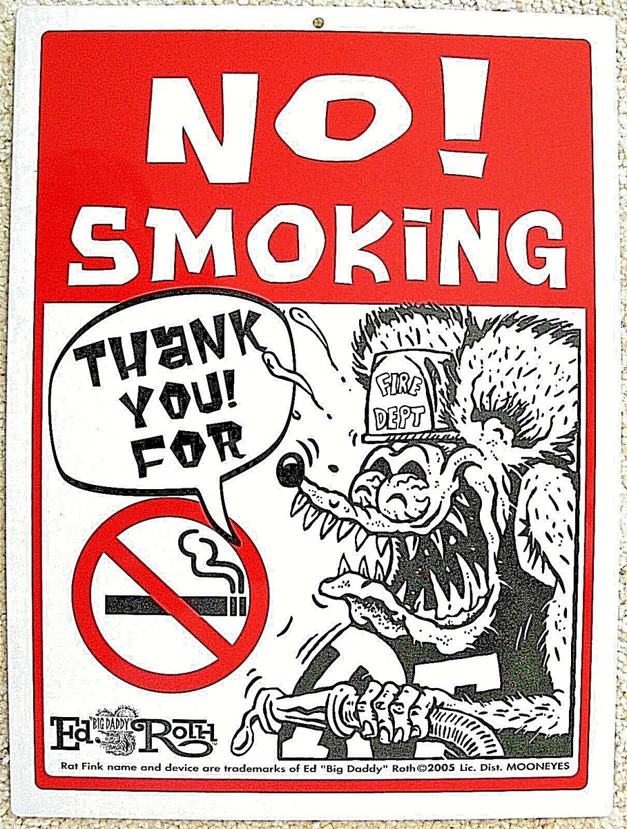 Rat Fink NO SMOKING Sign Store Business Home Shop Garage | eBay
