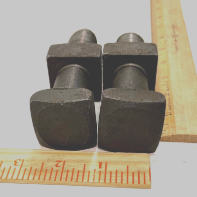 2 Vintage Nos Square Head Machine Bolts and Square Nuts 1
