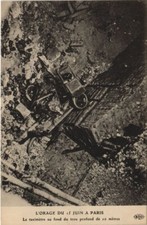 Old postcard Paris Storm of