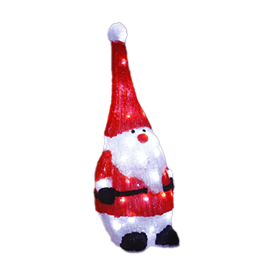 Santa Light Up Christmas Decoration Large 40 LED Ornament 60cm Acrylic