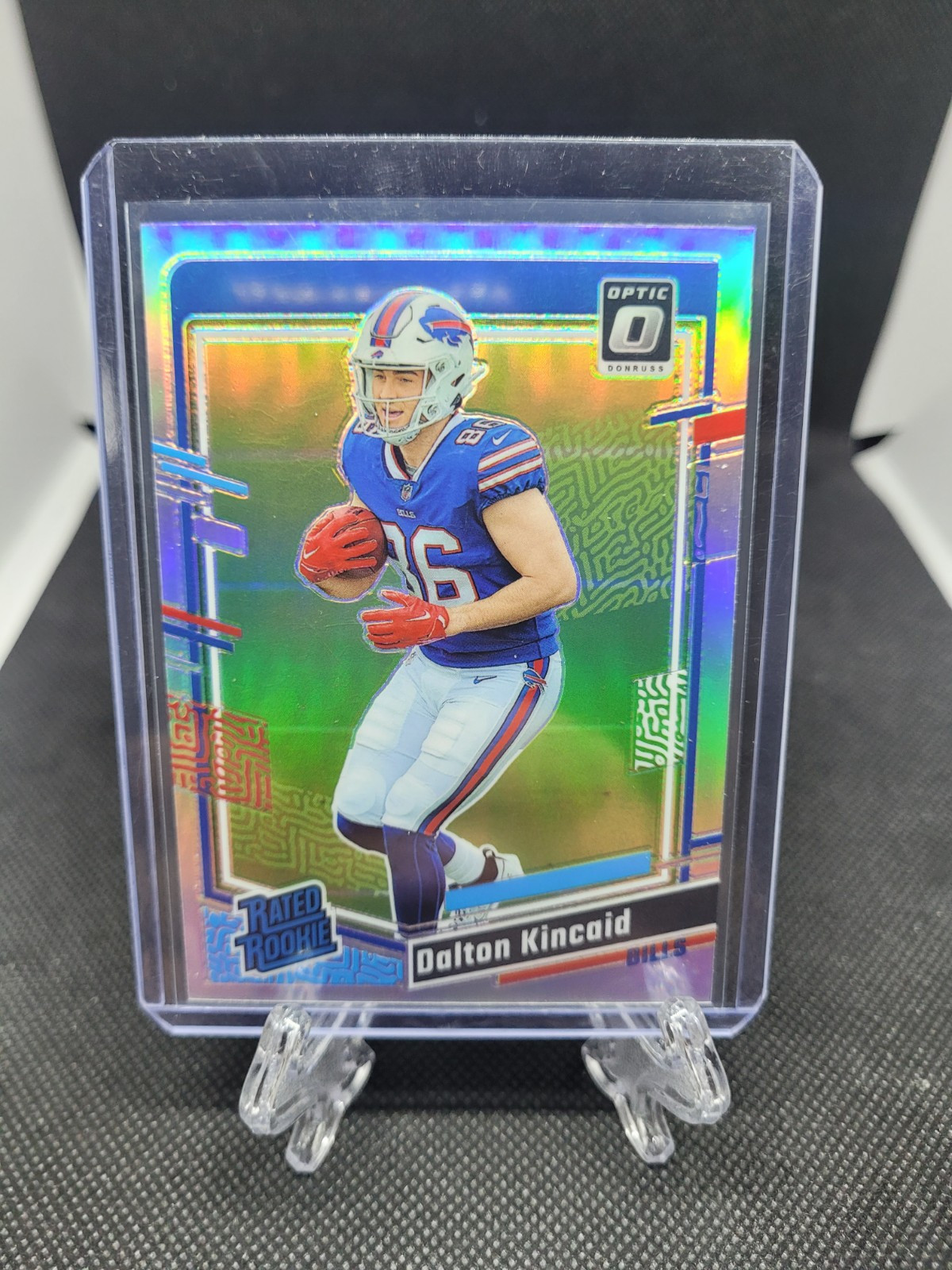 2023 Panini Donruss Optic - Rated Rookie Holo Prizm #211 Dalton Kincaid (RC)