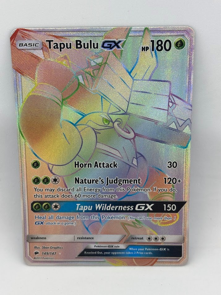 Pokemon Burning Shadows Secret Rare Tapu Bulu GX 149/147