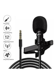 3.5mm Computer Microphones Mini Lavalier Mic Tie Clip PC Microphone With Pouch