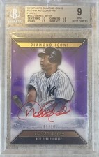 Derek Jeter 1/10 Red Ink BGS 9 Auto 10 2019 Topps Diamond Icons Purple READ RIDJ
