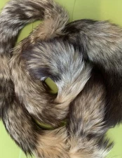 Genuine Fox Tails 2 Natural Fox Tails Unique Rare Fur Scarf Real Fur