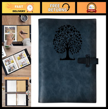 Genuine Leather 4x6 Photo Album for 200 Photos, Scrapbook with Writing Space  P