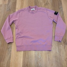 Stone Island Pink Crewneck Sweatshirt Compass Patch Pullover Size XL