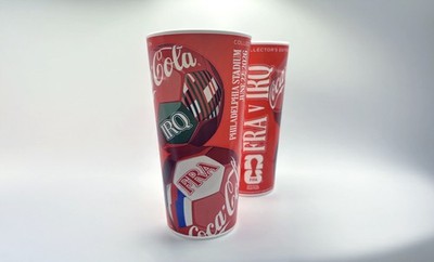 NEW! 2pc Coca-Cola Cup 2026 FIFA WORLD CUP Collector s Edition - France v Iraq