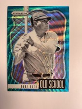 Babe Ruth 2021 Prizm Old School Teal Wave Parallel #OS-1 NY Yankees‼️7 WS 🏆MVP