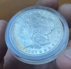 1887-P Morgan’s Silver Dollar BLAST WHITE BEAUTIFUL LUSTER AU TONED