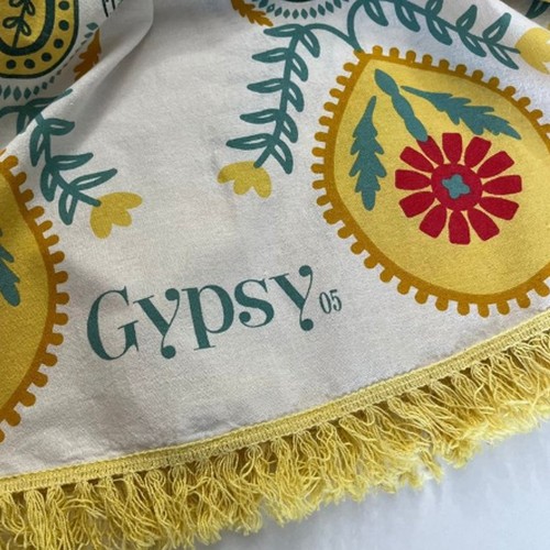 Gypsy05 Mantel Redondo Boho Mandala Estampado Algodón Flecos Borde 66" Multicolor - Imagen 2 de 9