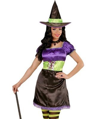 Widmann Witch (Dress, Hat) (S) Different Colors