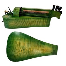 Maple wood Green color 6 strings 24 keys Hurdy Gurdy hand organ, Free Hard case