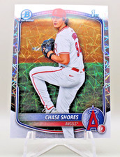 2025 Bowman Draft Chrome - Chase Shores #BDC-142 Laser Refractor Angels