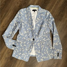 Talbots Blue Floral Blazer