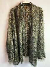 CDW CREATIVE DESIGN Cardigan Blazer Fuzzy Shirt Women’s 3X Tunic Animal Print