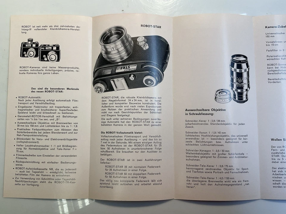Robot Star 25 Kamera,ein Prospekt,Werbung Für Die Neuheit - Bild 2 von 2
