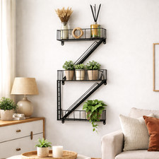 Novelty NYC Fire Escape Floating Wall Shelf 3 Tier Shelving Unit Display Stand