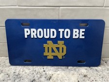 University of Notre Dame -  Proud To Be ND License Plate Hard Plastic -VTG