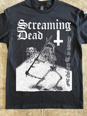 Screaming Dead T-Shirt (Black) Goth Punk UK82 Deathrock
