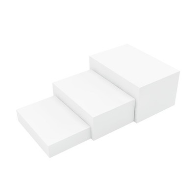 3 Pack White Buffet Food Risers, Step 12  11 10  Size Acrylic Cube Display fo...