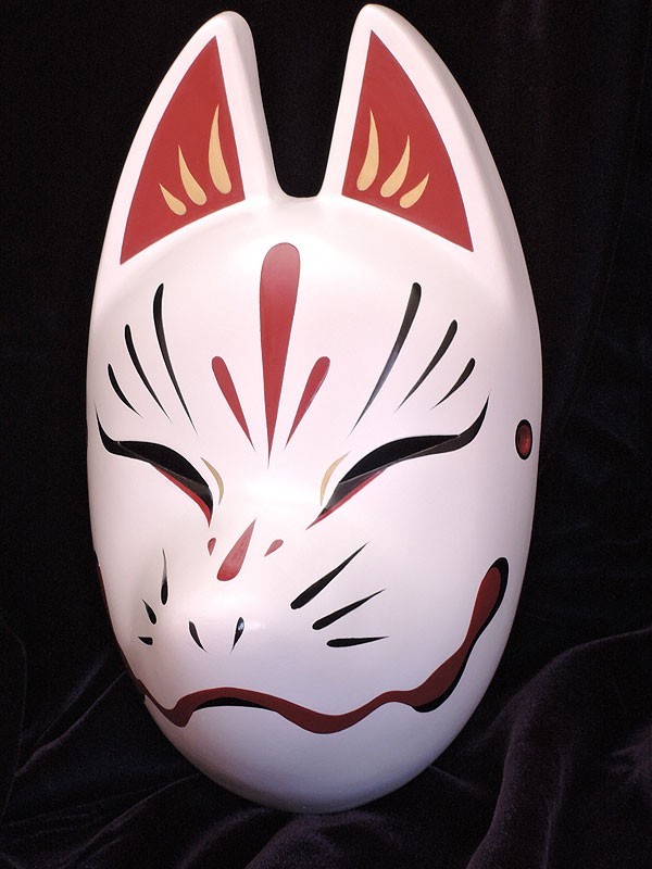 Japanese Kitsune Fox Mask Rin Ina White Traditional Hand Crafts | eBay