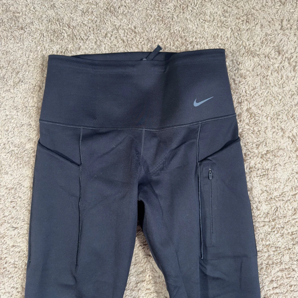 Nike Go Pants Womens Medium Black Firm Support 7/8 Leggings High Waist DQ5636 - Image 2 of 4