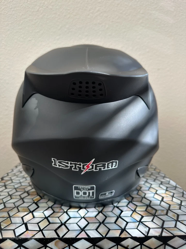 Sz Small Full Face Motorcycle Helmet – Matte Black, Lightweight Foto 4 de 4