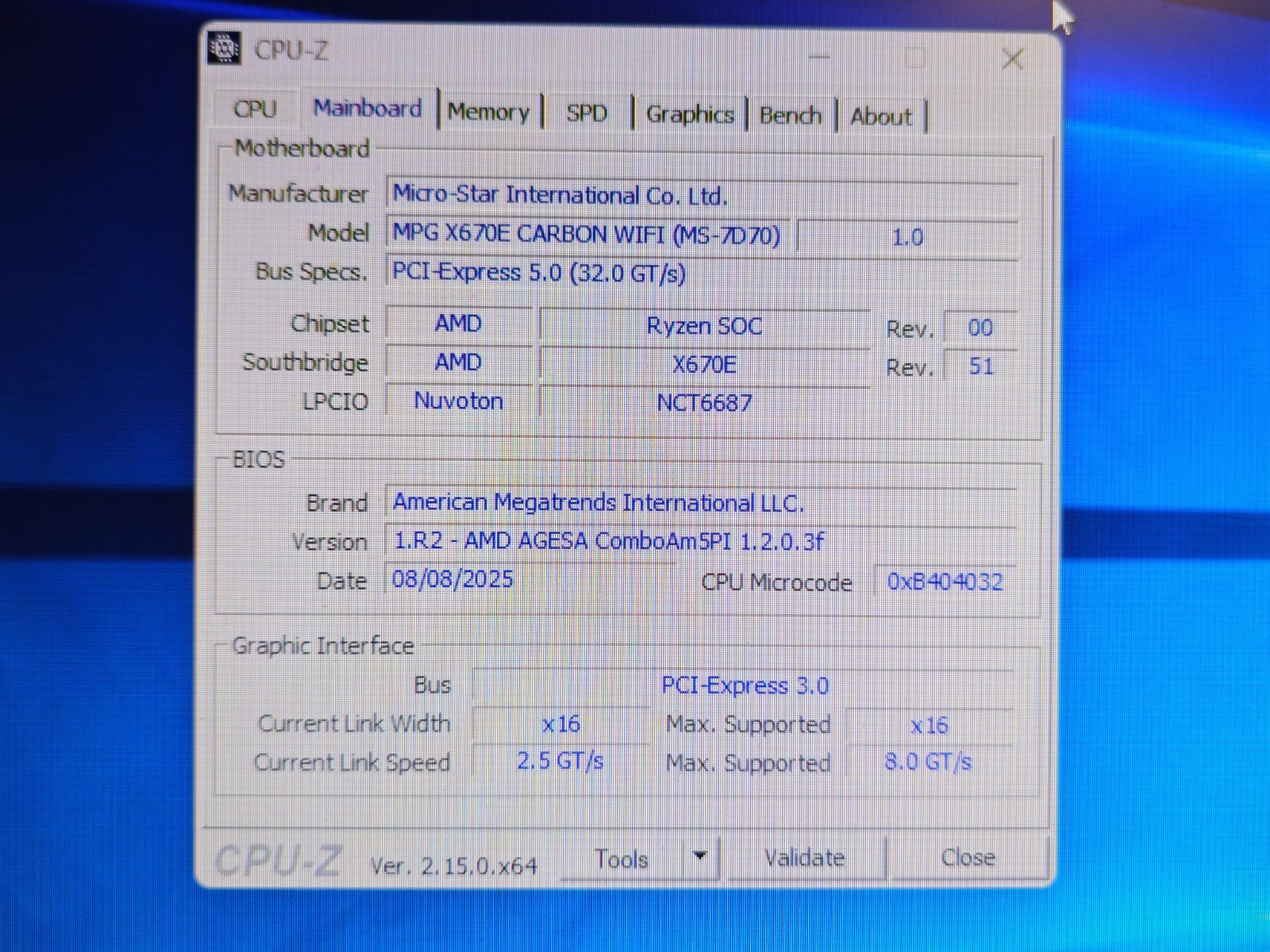 MSI MPG X670E CARBON WIFI AM5 Ryzen 7000 + 9000 Series DDR5 ATX Motherboard